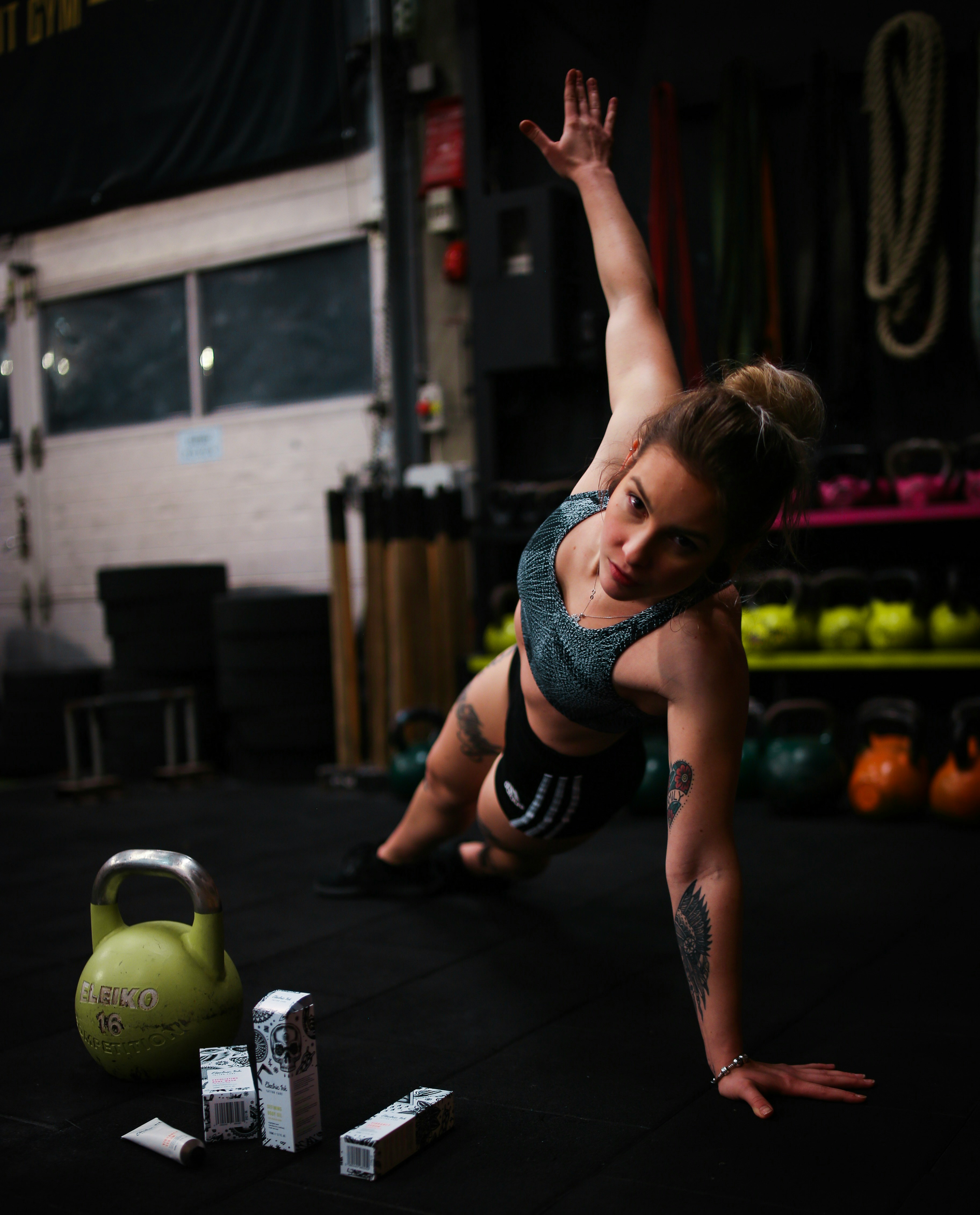 Woman exercising in gym